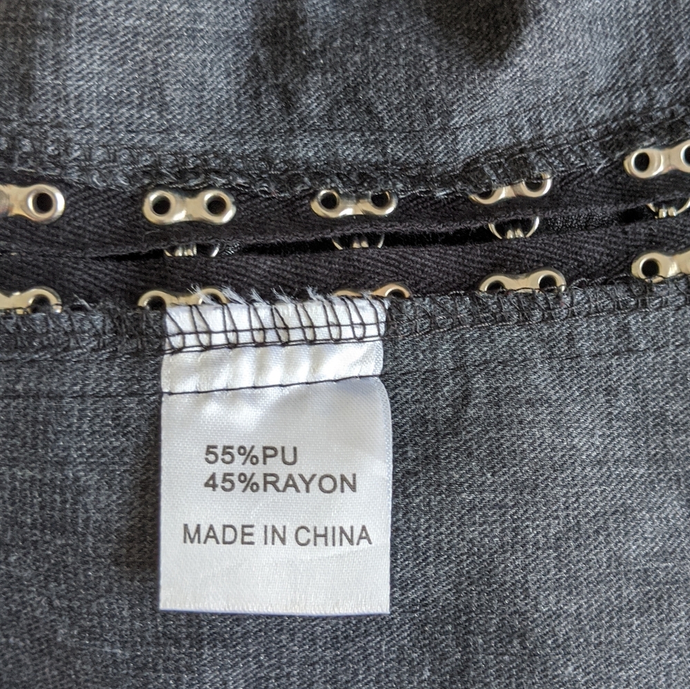 SEEK THE LABEL Black Vegan Leather Mini Skirt - Picture 8 of 8